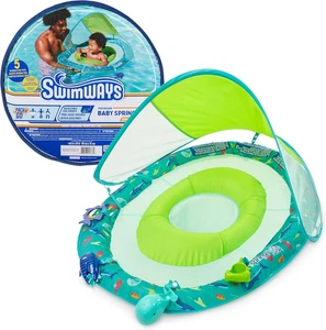 Baby Spring Float Activity Center, Baby Pool Float mit Baldachin & UPF Schutz, - Bild 1 von 12