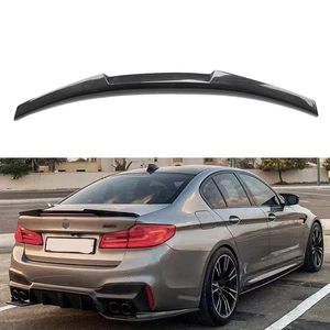 M4 Style Real Carbon Fiber Trunk Spoiler Wing For 2017+ BMW 5-Series F90 M5 - Picture 1 of 10