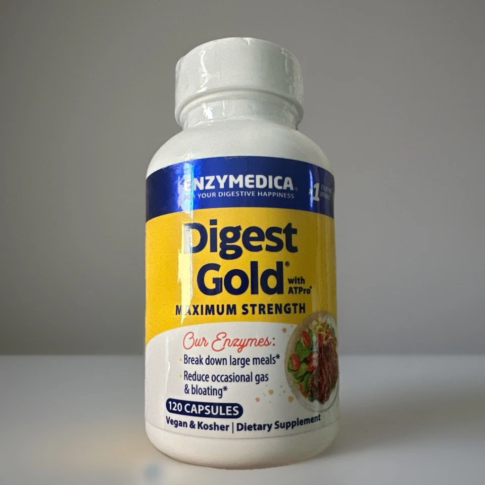Enzima Digest Gold 120 unidades con ATPro Maximum Strengh vegano y kosher. Foto 1 de 1