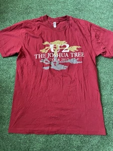 U2 The joshua tree 2017 tour dates t-shirt Large Bono The Edge Made In USA - Picture 1 of 5
