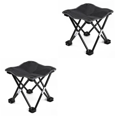  2 Count Tragbarer Campinghocker Klapphocker Mini Campingstuhl Klappbarer - Bild 1 von 4