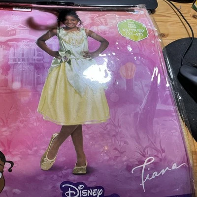 Disguise Disney Princess Tiana Dress Pretend Play Costume Size XS 3T-4T - Image 1 of 4
