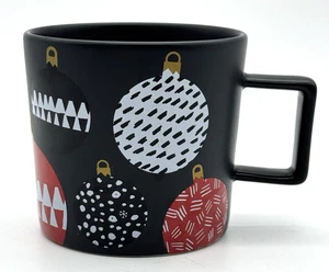Taza de té de café navideño Starbucks 14 oz negra 2016 cuadrada - Imagen 1 de 6
