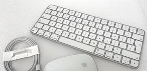 Apple Magic Keyboard 2024 TouchID A3118 Magic Mouse + Cable Genuine NEW USB-C - Picture 1 of 15