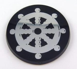 Buddhism Religious Car Acrylic Chrome Emblem Decal Sticker Symbol Buddha - Imagen 1 de 2