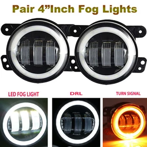 2x4"LED Fog Light DRL Kit for Dodge Charger Caravan Avenger Jeep Grand Cherokees - Picture 1 of 10