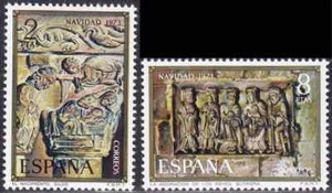 Spain 1973 SG#2220-1 Scott 1789-1790 Christmas MNH Set - Picture 1 of 4