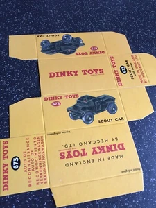 DINKY TOYS Reproduction Box For 673 Daimler Scout Car Repro Military Army - Picture 1 of 4