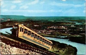 Steigung Auto Aussichtspunkt Berg Tennessee Fluss Chattanooga TN Postkarte nicht verschickt - Bild 1 von 2