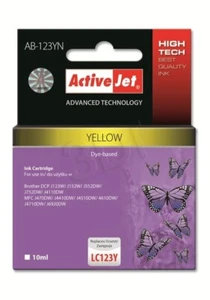 Atrament Activejet AB-123YN (tusz zastępczy Brother LC123Y/121Y; Supreme; 10 ml; żółty) - Zdjęcie 1 z 1