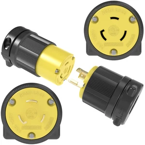 NEMA L5-30 Stecker Stecker Set RV Generator Ersatz 30amp 125v L5-30P L5-30R - Bild 1 von 18
