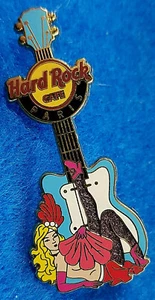 PIN PARIS RUBIA FRANCESA CABARET SHOW GIRL MEDIAS GUITARRA AZUL Hard Rock Café - Imagen 1 de 1