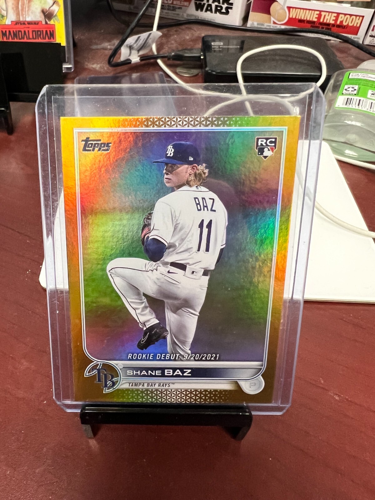 Shane Baz (Rays) - 2022 Topps Update Series US240 RC - Debut, Gold Foil