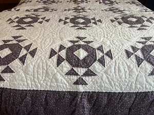 Handmade Quilt Floral Patchwork Crown Of Thorns English Wedding Ring - Picture 1 of 11