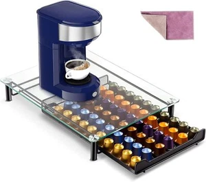 Porta Cialde Caffe, Cassetto Porta Capsule per Conservare 60 Capsule, - Foto 1 di 7