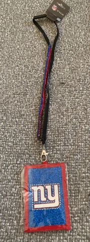 New York Giants Beaded Lanyard I.D. Wallet~Card Holder~Purse~Sale!!!! Cover