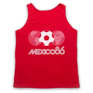 Mexico 86 Retro Football World Soccer Sports Club Adults Tank Top Vest Size Cols - Picture 1 of 12