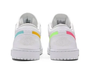 Nike Air Jordan 1 Low Multi-Color Swoosh Sneakers Shoes Men's 9 W/O Box - Picture 1 of 13
