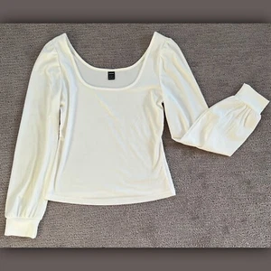 SHEIN DAMEN/Junior’s weißes Langarmshirt/Top Gr:M - Bild 1 von 7