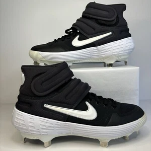 Nike Alpha Huarache Elite 2 Mid Metal Baseball Cleats Black Size 7 AJ6874 001 - Picture 1 of 13