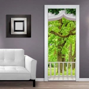 Türtapeten Selbstklebende Wandbild Tür Poster 3D Balkon Bögen Landschaft 1360 - Picture 1 of 2