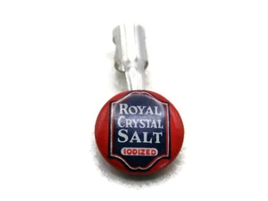 Royal Crystal Salt Iodized Pen Cap Top Silver Tone - Picture 1 of 4