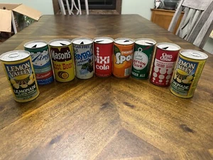 Lote De Colección (9) Lata De Soda Naranja - Cotton Club Cavaliers - Dixi Cola - Shur Fine - Imagen 1 de 6