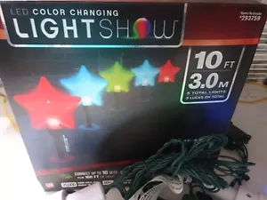 Gemmy 5 Color-Changing Blow Mold Star LED Stake Path Lights New Unused - Picture 1 of 6