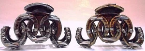 "PAQUETE DE 6 PINZAS PARA EL CABELLO DE PLÁSTICO GRANDE DAMA DE MODA DE COLECCIÓN PINZAS 3-1/4" - Imagen 1 de 3