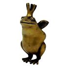 Frog With Wings Sculpture Handmade Brass Figurine Table Décor Figure Statue...