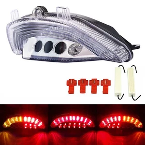 Led Integrated Tail Brake Turn Signal Light Clear For 09-18 YAMAHA Vmax VMX 1700 - Picture 1 of 8