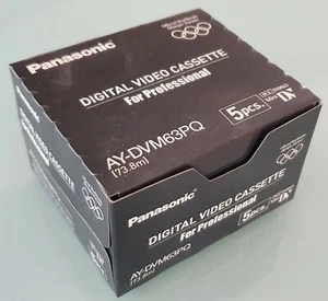 PANASONIC AY-DVM63PQ PRO GRADE (ME) Mini DV Tape Made In Japan - Pack of 5 - Picture 1 of 3
