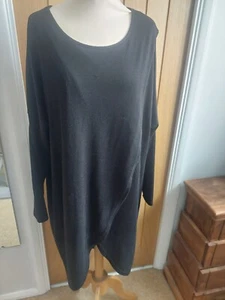 Shein Black Front Wrap Dress 3XL UK 24 Exc Cond. - Picture 1 of 4