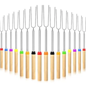 40 Pack 32 Inch Marshmallow Roasting Sticks Bulk Smores Skewers For Fire Pit Kit - Picture 1 of 7