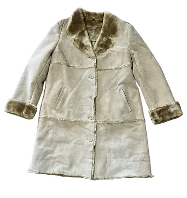 Gabardina chaqueta larga Brandon Thomas XL 100 % cuero gamuza tostado Foto 1 de 4