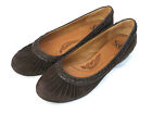 Sofft Size 7.5M Brown Ruffled Suede Low Heel Shoes Söfft