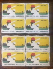 1869-1969 #1381-TWO Blocks 4 Professional Baseball 100 Years MINT NEVER HINGED