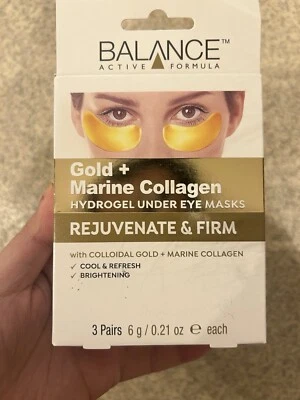 Balance Gold + Marine Collagen Hydrogel Under Eye Masks-3 Pack Anti-Aging Care   - Image 1 of 2