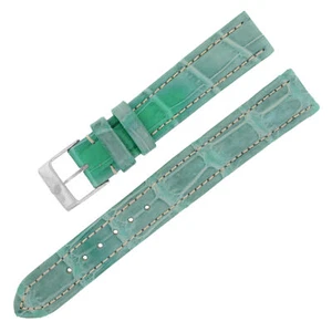 Breitling 15-14mm Alligator Leather Green Ladies Watch Band w. Buckle - Picture 1 of 2