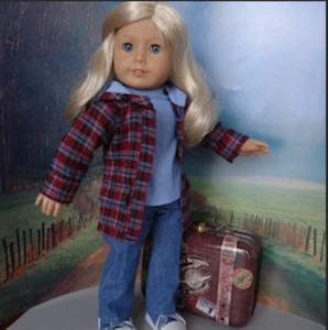 Hand Made Jeans, Jacket, Shirt, Shoes fits 18 inch dolls such as American Girl - Picture 1 of 3