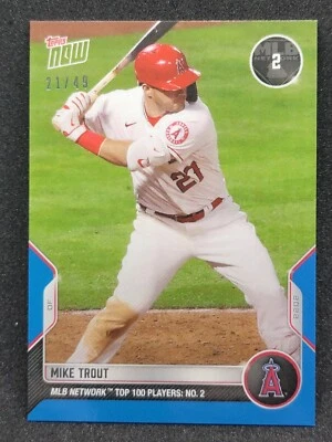 MIKE TROUT 2022 MLB TOPPS NOW® MLB Network's Top 100 #T-2 /49 Angels - Image 1 of 2