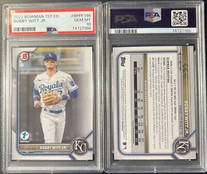 2022 Bowman 1st Edition Paper BOBBY WITT JR Kansas City Royals PSA 10 GEM MINT - Picture 1 of 1