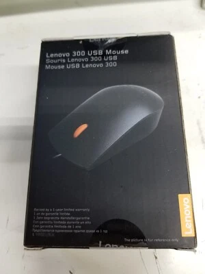 Lenovo 300 GX30M39704 Wired USB Mouse - Black - Image 1 of 3