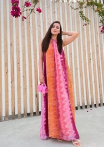 NWT ZARA WOMAN TIE-DYE DRESS WITH SEQUINS ROUND NECK NEW 6895/249 SIZE XS - Picture 1 of 18