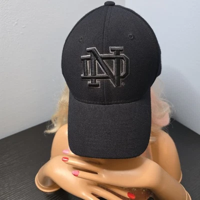 Notre Dame Fighting Irish Black On Black Zephyr Size 7 Fitted Hat Wool - Image 1 of 4