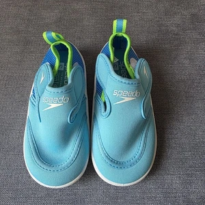 Speedo Kids Surfwalker Water Shoes Aqua Blue Green Size 5-6 S Slip On Beach Pool - Picture 1 of 5