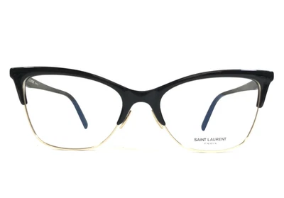 Monturas para gafas Saint Laurent SL769 003 negro dorado ojo de gato borde completo 54-18-145 Foto 1 de 4
