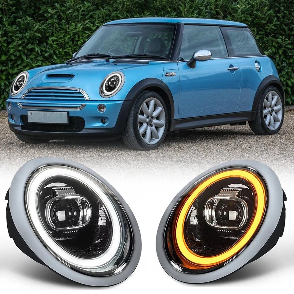 Faros LED DRL para BMW Mini Cooper R53 2001 2002 2003 2004 2005 2006 2007 Foto 1 de 4