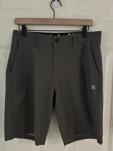 Hurley Shorts Mens 30 Green Flat Front Chino Hybrid Board Shorts Land Or Sea - Picture 1 of 2