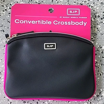 Sarah Jessica Parker Convertable Crossbody Bag Candy/Black RFID Protection New - Image 1 of 2